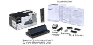 Sony HomeShare NACSV10i Dock   Wi Fi, iPod/iPhone, Wireless Music 