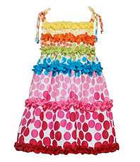 Rare Editions 2T 6X Rainbow Dot Print Dress $24.99
