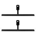 Unique Home Designs 3 in. Black T Bracket with Screws (2 Pack)