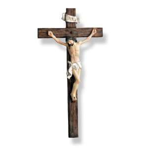 Jesus Christus am Holz Kreuz   Kruzifix Wandkreuz 30 x 15 cm (Beste 