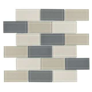 Jeffrey Court 12 in. x 12 in. Rocky Canyon Glass Mosaic Tile 99430 at 