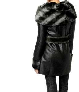   illusion reversible faux fur coat plus size 1x $ 429 two coats in one