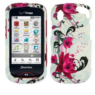 Blue +Red Flower +Purple Love Hard Cover Case Protector for Pantech 