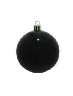 4er Pack Weihnachtskugeln SCHWARZ Christbaumkugeln 10cm, Baumschmuck 