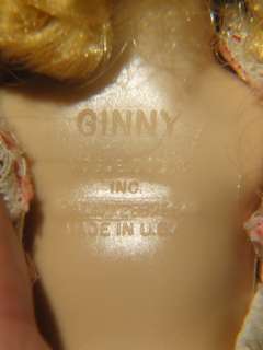   Vogue 1950s GINNY DOLL Hard Plastic Molded Eyelashes Bent Knee Walker