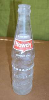 Vintage Howdy Soda Glass Bottle  