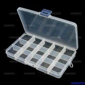 Portable Storage Box 15 Compartment Plastic Tool Case  
