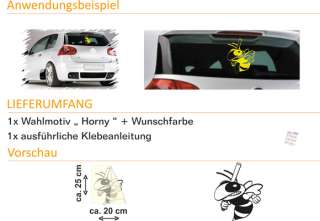 E4 Biene Hummel Hornisse Sticker Aufkleber Auto Blume  