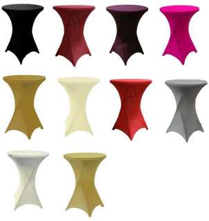  SPANDEX TABLE COVER wedding party reception favors   10 COLORS  
