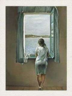 Kunstdruck Poster Salvador Dalí Person am Fenster  