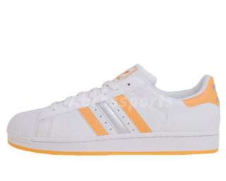 Adidas Superstar II White Orange New Womens Casual Shoe G43724  