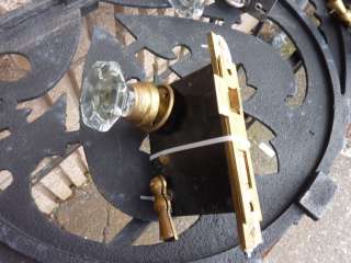 FULL set GLASS door knobs striker plates ORIGINAL CORBIN c1906 