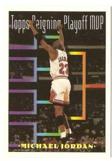   Michael Jordan Topps Reigning Playoff MVP Basketball Trading Card #199