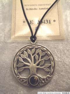 Keltisches Amulett Lebensbaum Edelstein Neu Zertifikat  