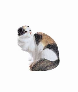 SCOTTISH FOLD LONGHAIR CAT STATUE FIGURINE  