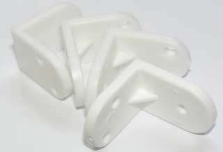 White Plastic Angle Brackets * 20 Furniture Assembly  