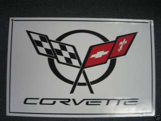 CHEVROLET CORVETTE BANNER FLAG SIGN DECAL CHEVY RACING  