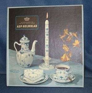   ASP Holmblad Royal Danish Court Napkin and Candle Set in Box  