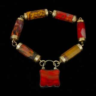   scottish specimen agate bracelet with lock form closure just a