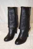   MODEL A LADY WOMENS 11 M BLACK PEBBLED LEATHER FOLD OVER BOOTS t