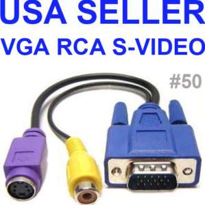 VGA RCA S VIDEO CONNECT YOUR COMPUTER TO A TV BLUE RAY  