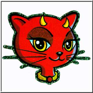 SLIX Glittery Devil Cat Kitty WOMENS SHIRTS S XL,2X,3X  