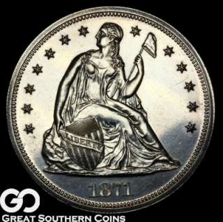 1871 Seated Liberty Dollar PROOF SOLID GEM PF++ ** SUPER SCARCE 