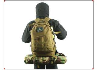 Military Camping Hiking Travel transport MOLLE Bag Backpack Black 