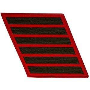 USMC US Marine Corps Service Stripes 24 Year Green/Red  