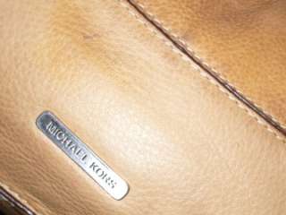 MICHAEL KORS Buttery Soft Tan/Camel Slouchy Distressed Leather Buckle 