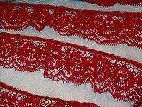 LOT, NEW RED LACE/CROCHET 2, TRIMS, EMBELLISHMENTS, CRAFTS #4A  