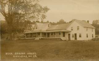 Oakland Maine 1920s Real Photo Bear Spring Camps House  