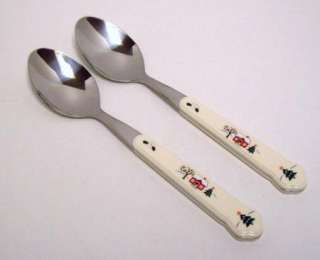 Pfaltzgraff Snow Village Soup Spoons Stainless NEW  