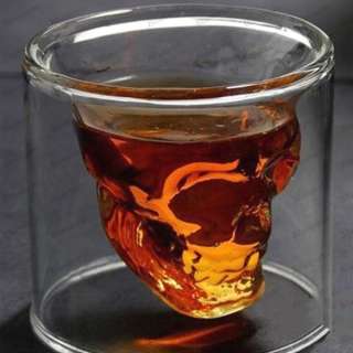   Doomed Crystal Skull Vodka Shot Glass Drinking Glassware for Home Bar