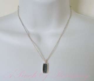 Carolee Chain Necklace with Cats Eye Pendant New Designer Signed 