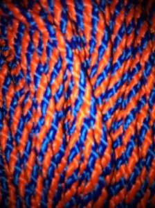 16 Derby Rope solid braid polypropylene (MFP) NEW, blue/orange 