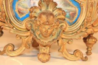 Antique French Louis XV Sevres Style Figural P.H. Mourey Gilt Bronze 