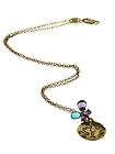 Zoe B. Ltd 14kt Yellow Gold Evolve Necklace Amethyst Stones Wind 