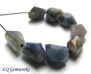 ea SAPPHIRE 7 9mm Faceted Nugget Beads NATURAL  