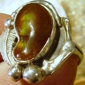 New Jewelry Silver & Fire Agate Gemstone Ring sz 9  