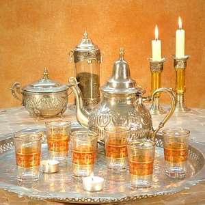 marokkanische Teegläser Tunis orange  Küche & Haushalt