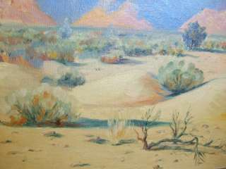   Cole California School Artist Desert Landscape Oil Painting Purple Mts