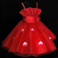 Red Easter Bridesmaid Party Flower Girls Dress SZ 4  5T