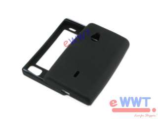 for Sony Ericsson SK17 SK17a SK17i * Black Silicone Soft Back Cover 