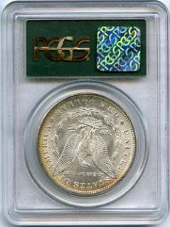 Morgan Silver Dollar 1885 o PCGS MS 64 OGH Blue Red Tone  