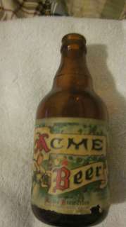 Really Old Vintage Acme Beer Bottle 11 oz.  