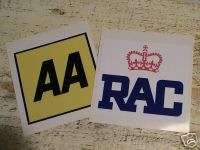 AA & RAC classic car stickers Ford Corsair Viva Riley  