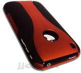 WHITE RED DUAL HARD CASE COVER FOR APPLE iPHONE 3G 3GS  