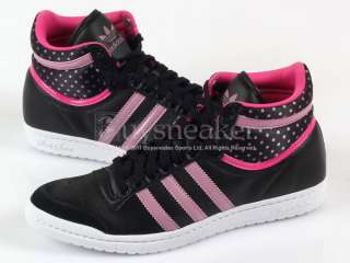   Adidas Top Ten Hi Sleek W Black/Shift Pink/Intense Pink Leather 