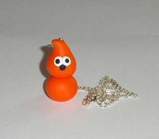 CUTE ZINGY EDF ENERGY FLAME MASCOT WITH SILVER NECKLACE  